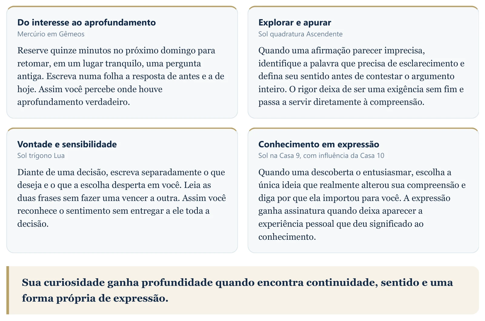 Cards Para colocar em prática